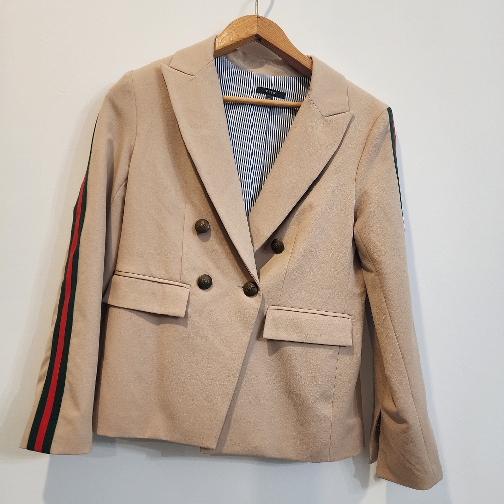 DREW Tai-ribbon Blazer in Khaki Size Small Contemporary Career Work Camel - Picture 2 of 16